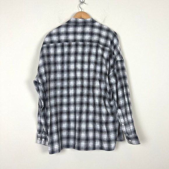 2/$20 Collusion Mens Black White Plaid Button Down Shirt XS - Picture 3 of 3